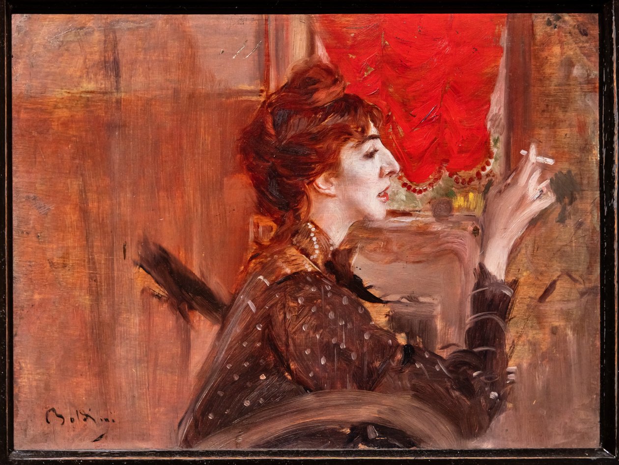 Czerwona kurtyna autorstwa Giovanni Boldini