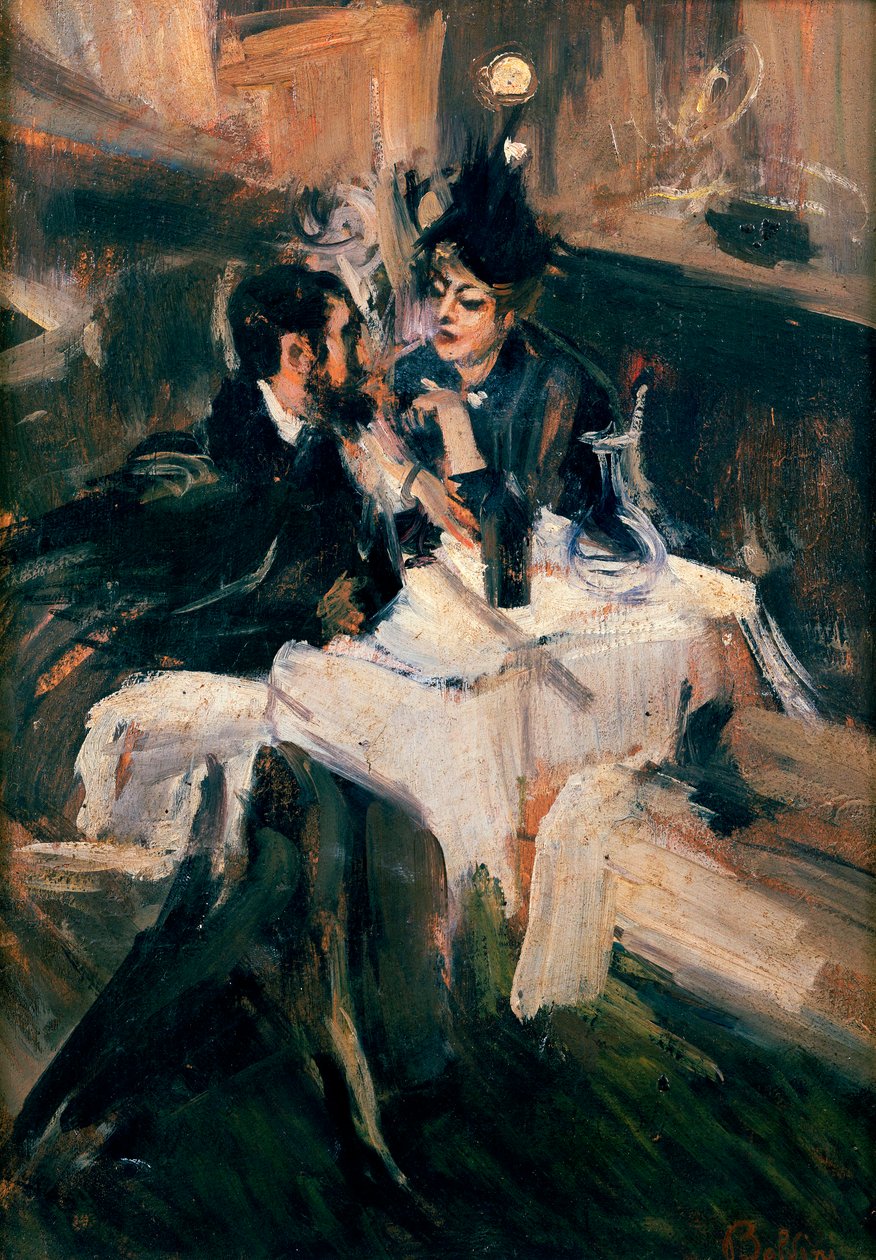 Lunch „Ukochani”, ok. 1895 r. autorstwa Giovanni Boldini
