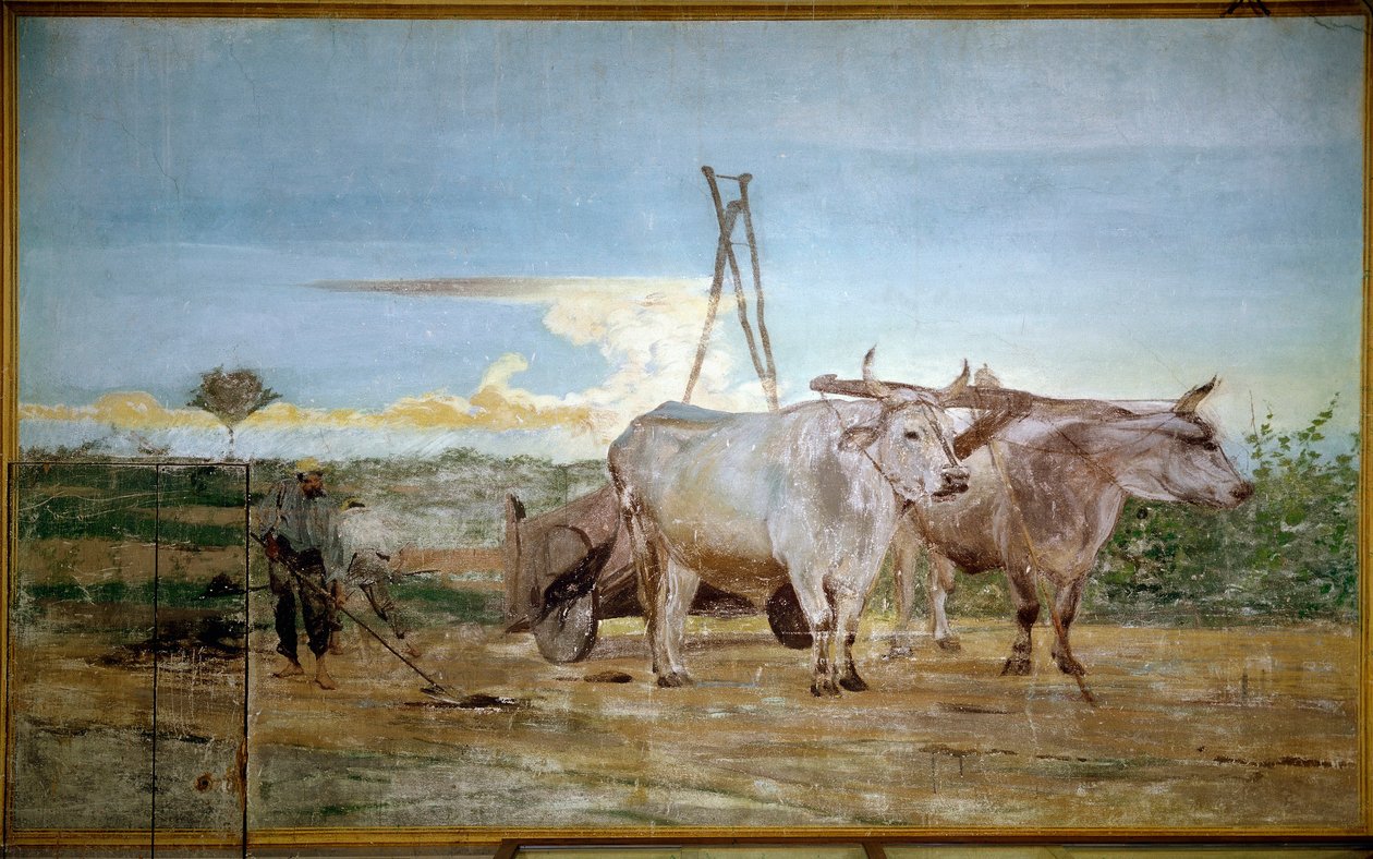 Zebrany obornik zwierzęcy (olej na płótnie) autorstwa Giovanni Boldini