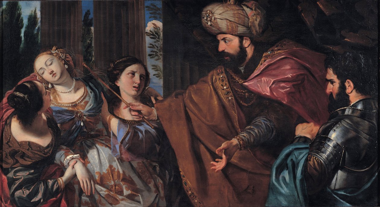 Estera przed Aswerusem, między 1660 a 1670 autorstwa Giovanni Bonatti