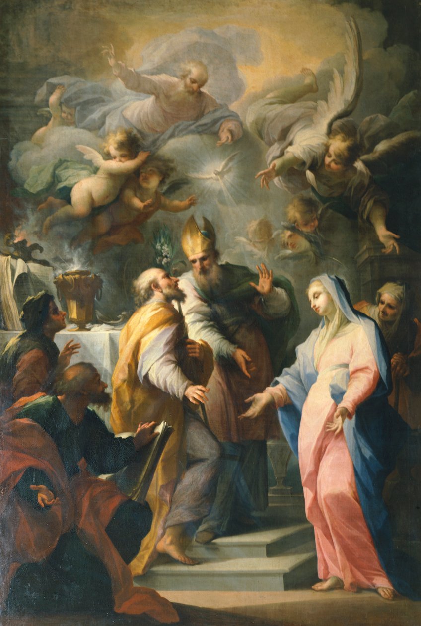 Małżeństwo Najświętszej Marii Panny – Giovanni Camillo Sagrestani (1660-1731) Kościół Santo Spirito, Florencja, Włochy autorstwa Giovanni Camillo Sagrestani