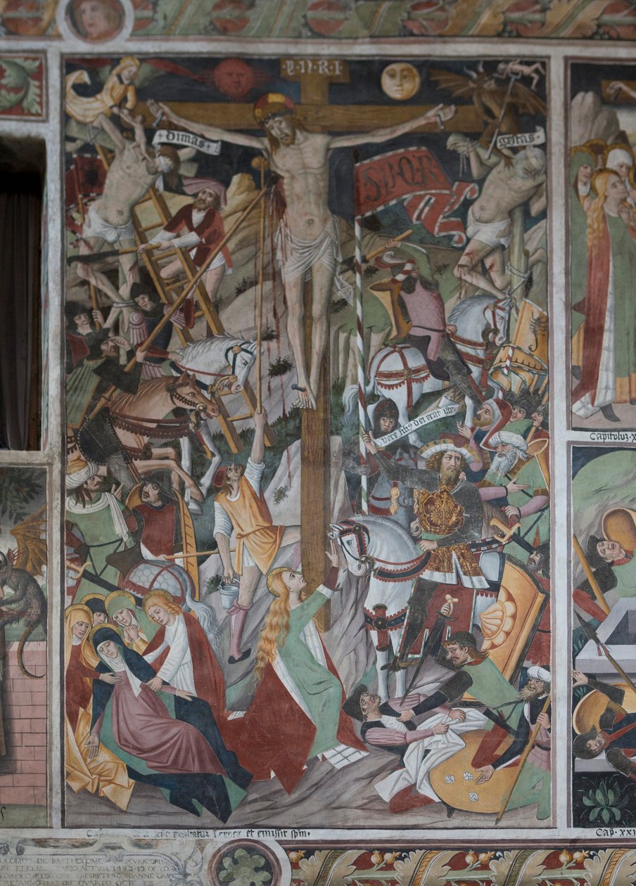 Ukrzyżowanie, ok.1492 (fresk) autorstwa Giovanni Canavesio