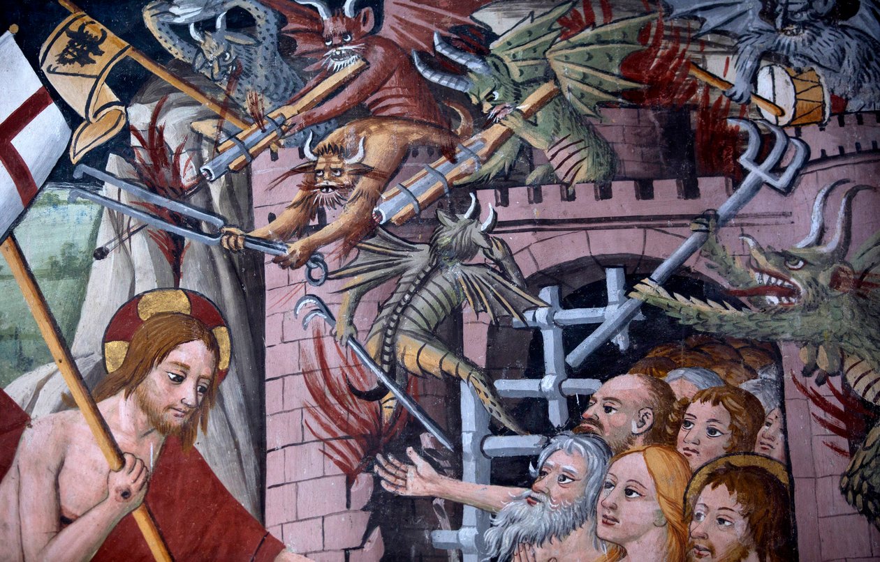 Zejście do piekła, ok.1492 (detal 3702448) autorstwa Giovanni Canavesio