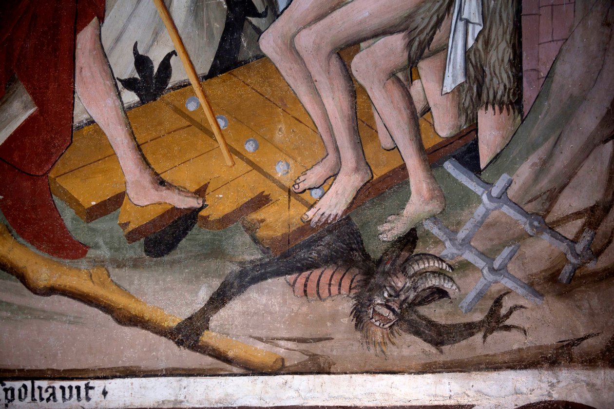 Zejście do piekła, ok.1492 (fresk) (detal 3702448) autorstwa Giovanni Canavesio