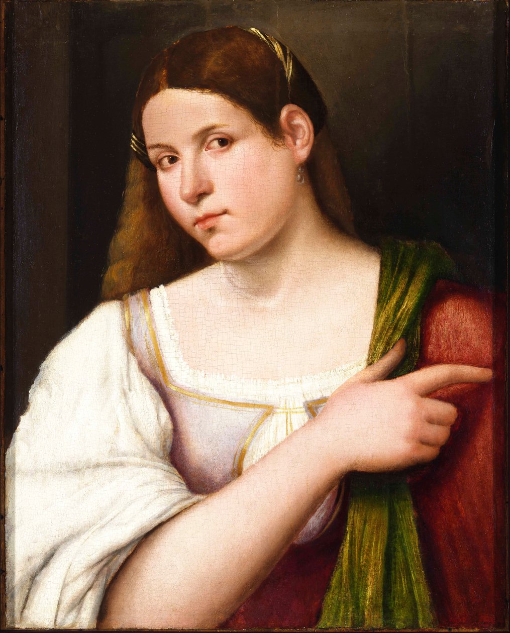 Portret młodej kobiety. autorstwa Giovanni de Busi Cariani