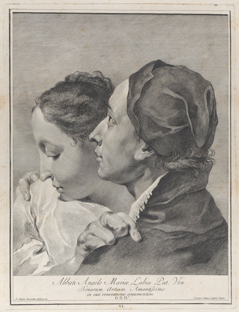 Młody mężczyzna obejmujący dziewczynę, 1743. autorstwa Giovanni Cattini
