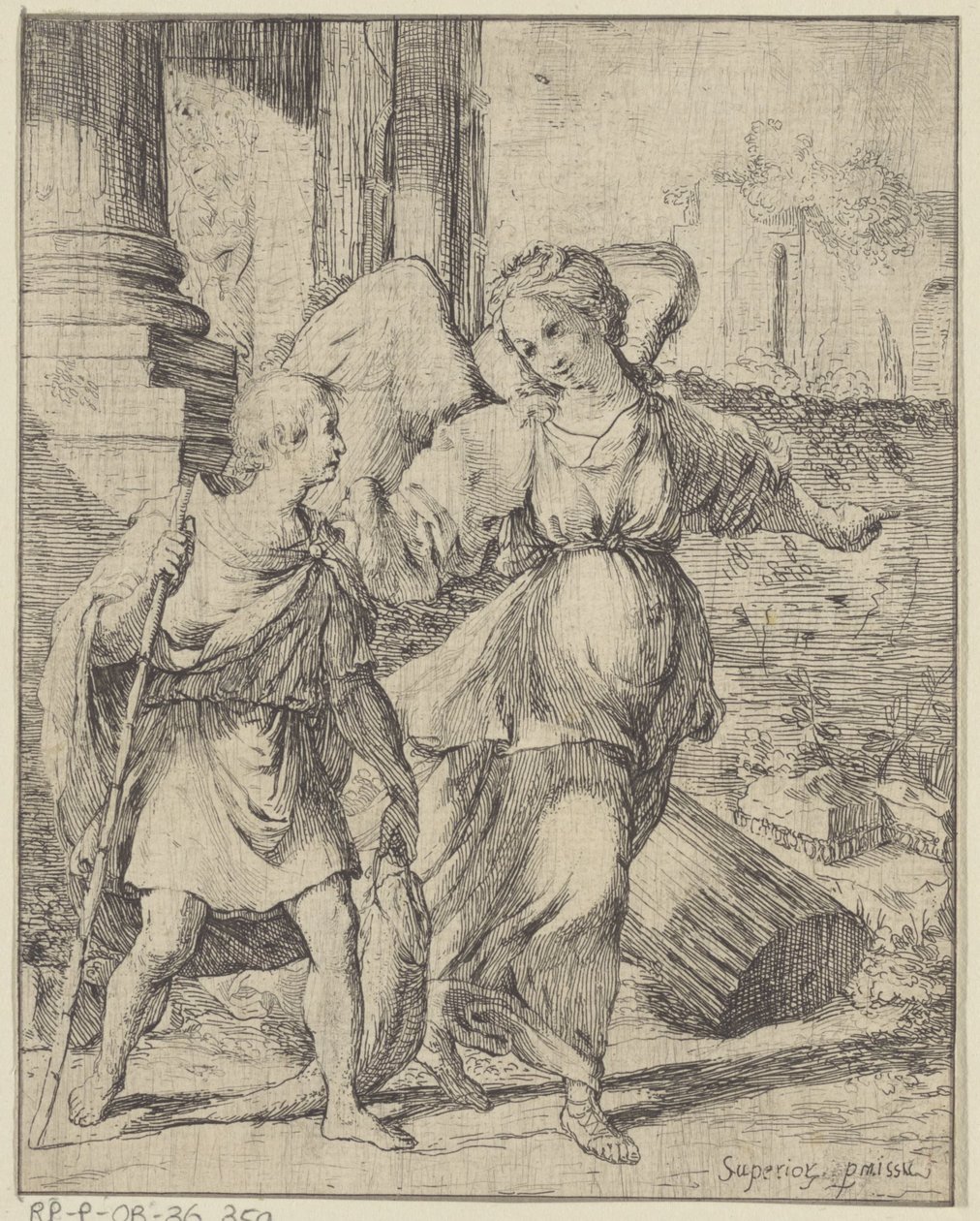 Tobiasz w Aniele autorstwa Giovanni Citosibio Guidi