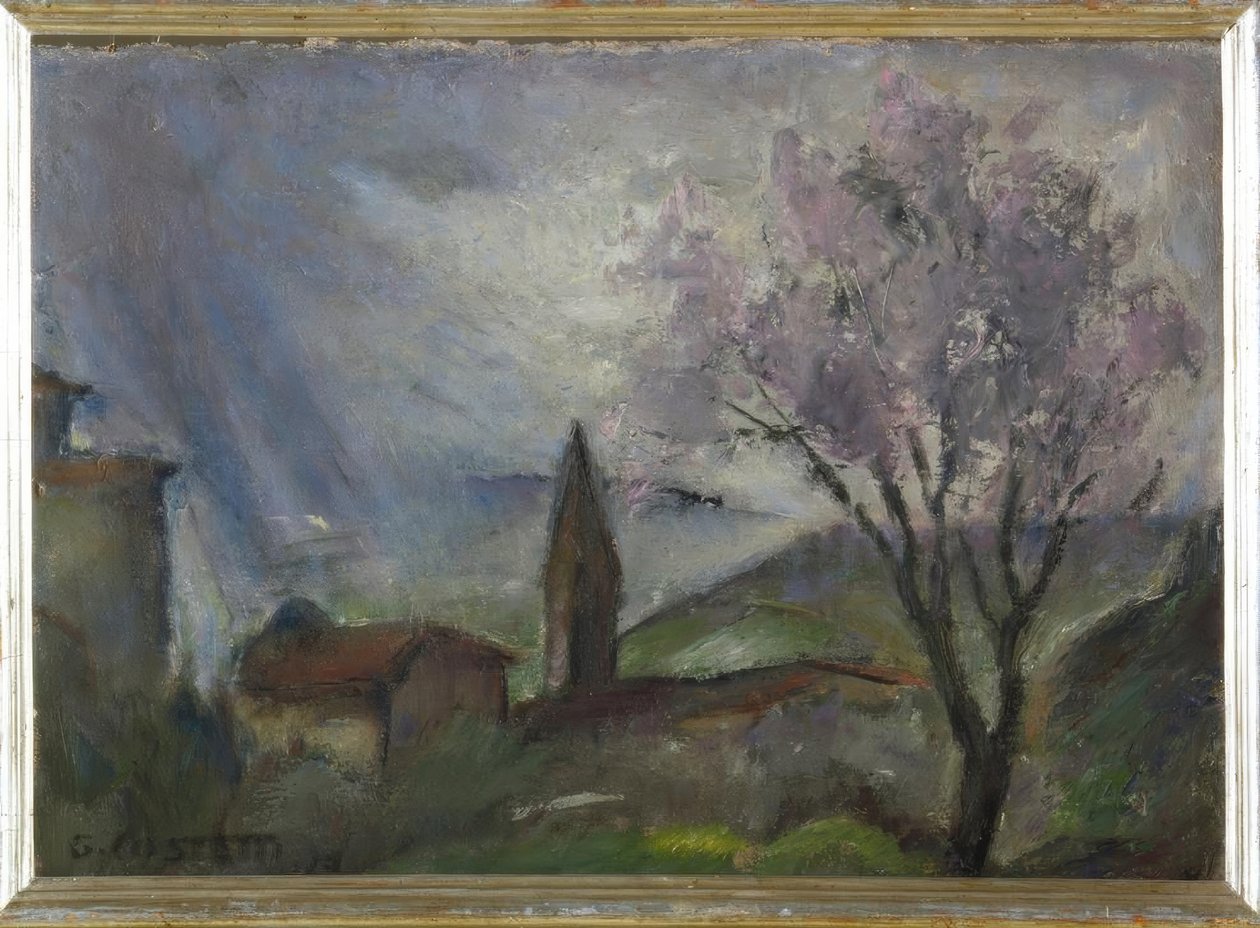 Kraj z drzewami autorstwa Giovanni Costetti