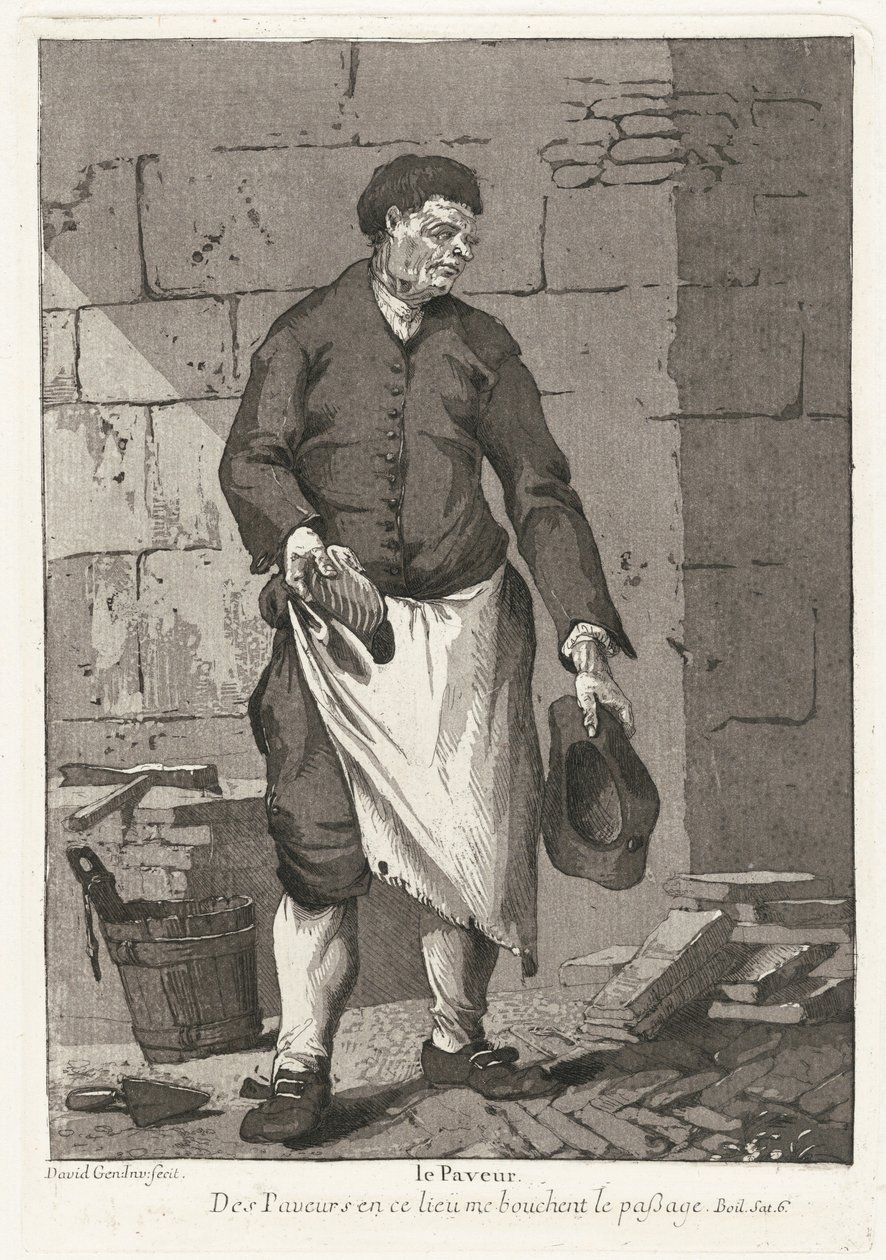 Le Paveur (układarka dróg) autorstwa Giovanni David