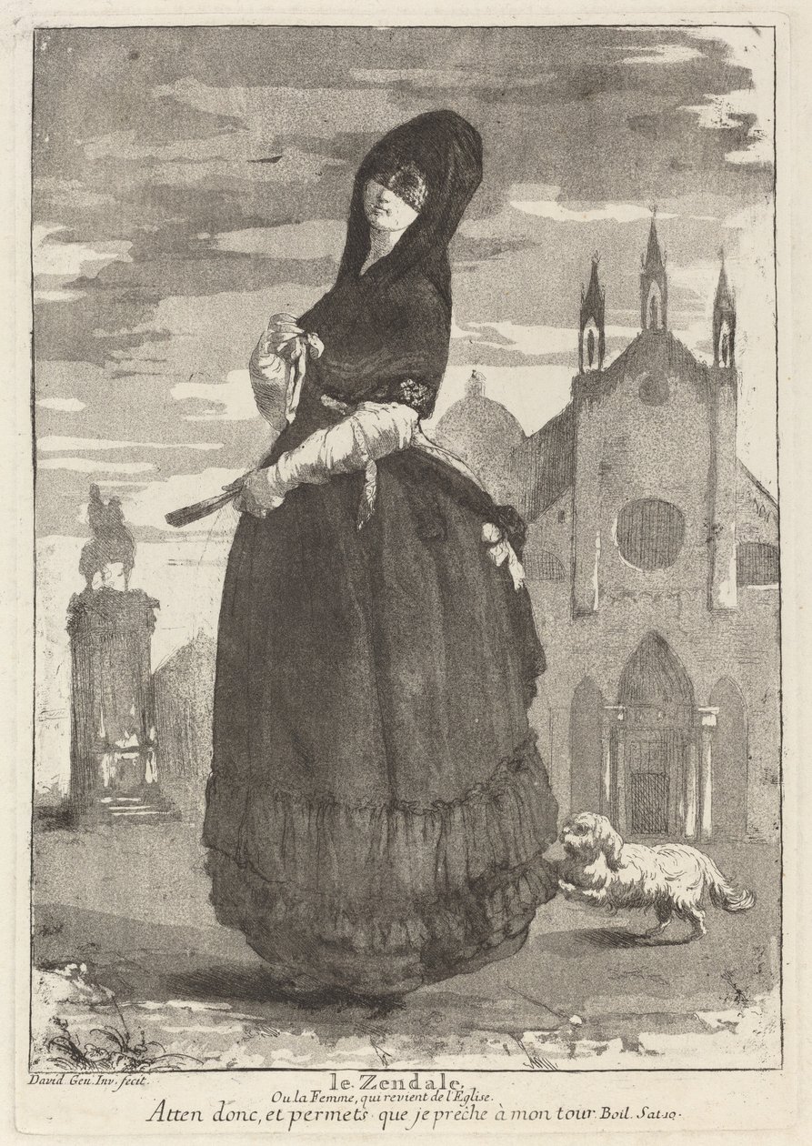 Le Zendale (Kobieta w kapturze lub kobieta powracająca z kościoła) autorstwa Giovanni David