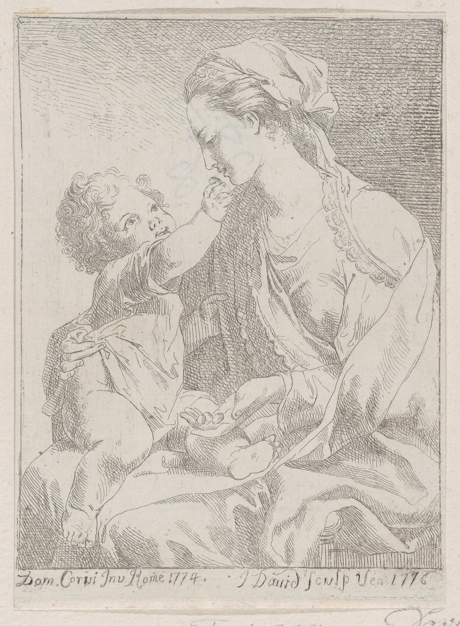 Dziewica z Dzieciątkiem, 1776. autorstwa Giovanni David