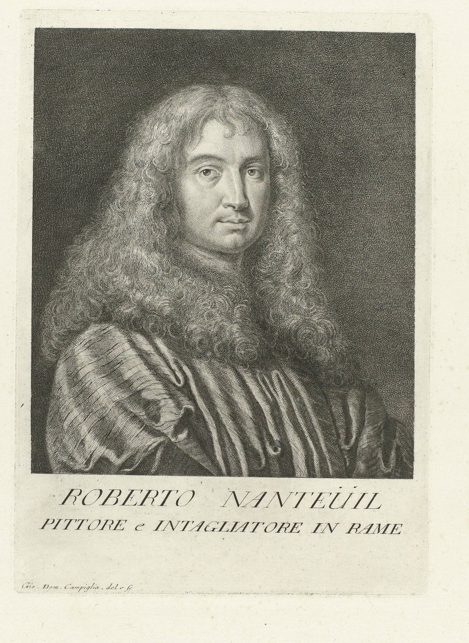 Portret artysty Roberta Nanteuila Portrety artystów (tytuł serii) autorstwa Giovanni Domenico Campiglia