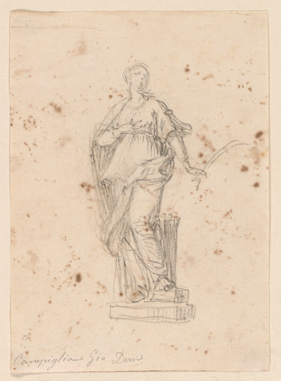 Posąg Świętej Kobiety autorstwa Giovanni Domenico Campiglia