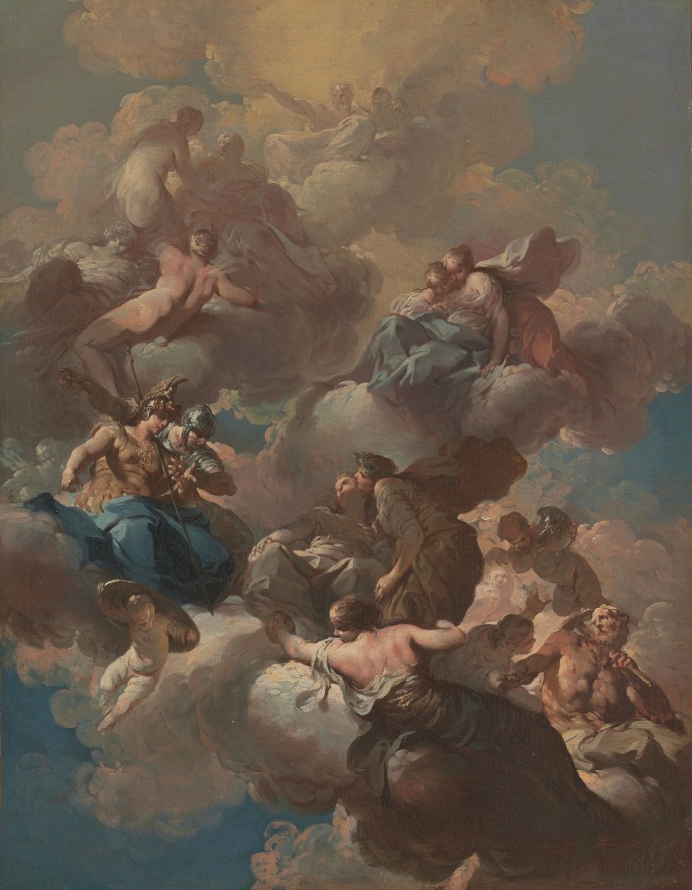 Szkic do fresku na suficie, ok. 1740 (olej na płótnie) autorstwa Giovanni Domenico Ferretti