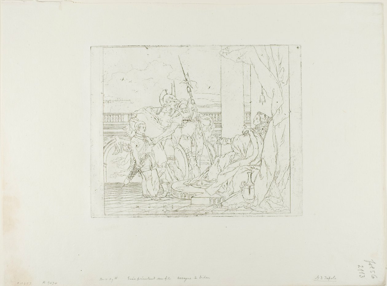 Eneasz przedstawia Dydonie swego syna Ascaniusza autorstwa Giovanni Domenico Tiepolo