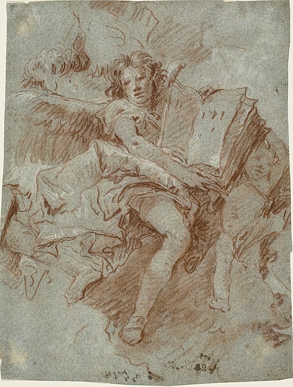 Anioł z książką autorstwa Giovanni Domenico Tiepolo