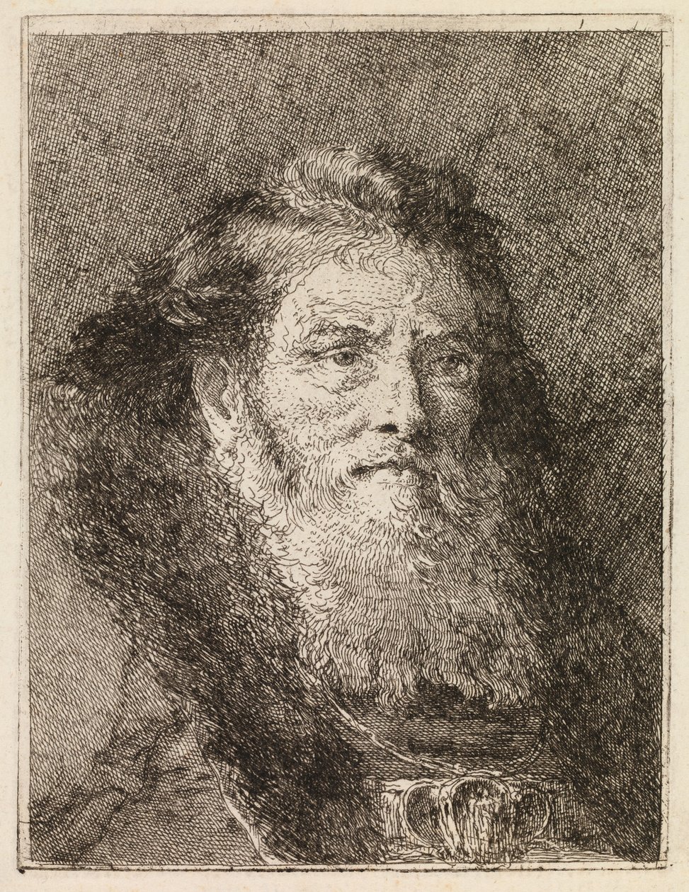 Mężczyzna z odkrytą głową zwrócony w prawo autorstwa Giovanni Domenico Tiepolo