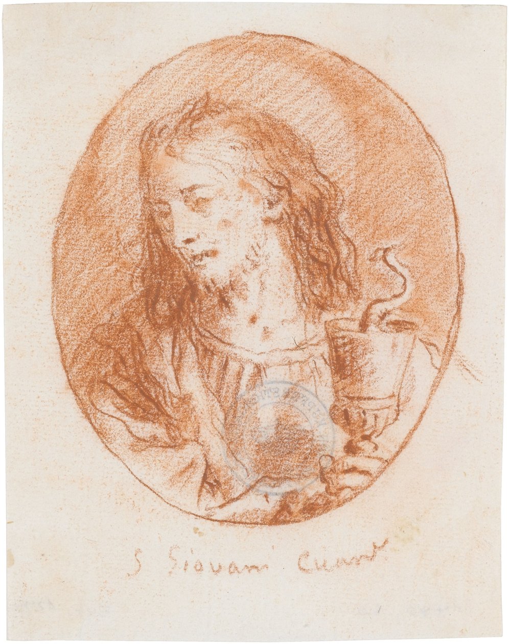 Der heilige Johannes Evangelist autorstwa Giovanni Domenico Tiepolo