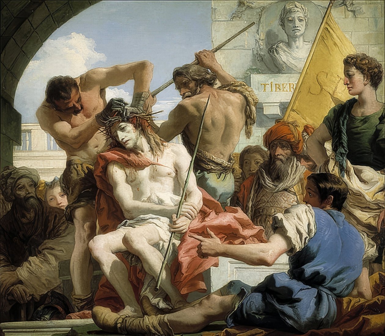 Ukoronowanie cierniem Chrystusa. 1772 autorstwa Giovanni Domenico Tiepolo