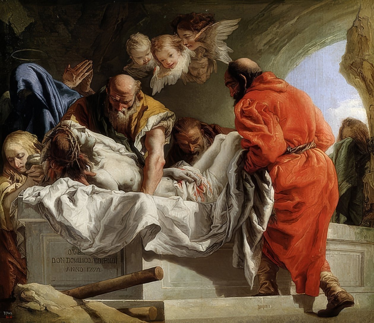 Pogrzeb Chrystusa. 1772 autorstwa Giovanni Domenico Tiepolo