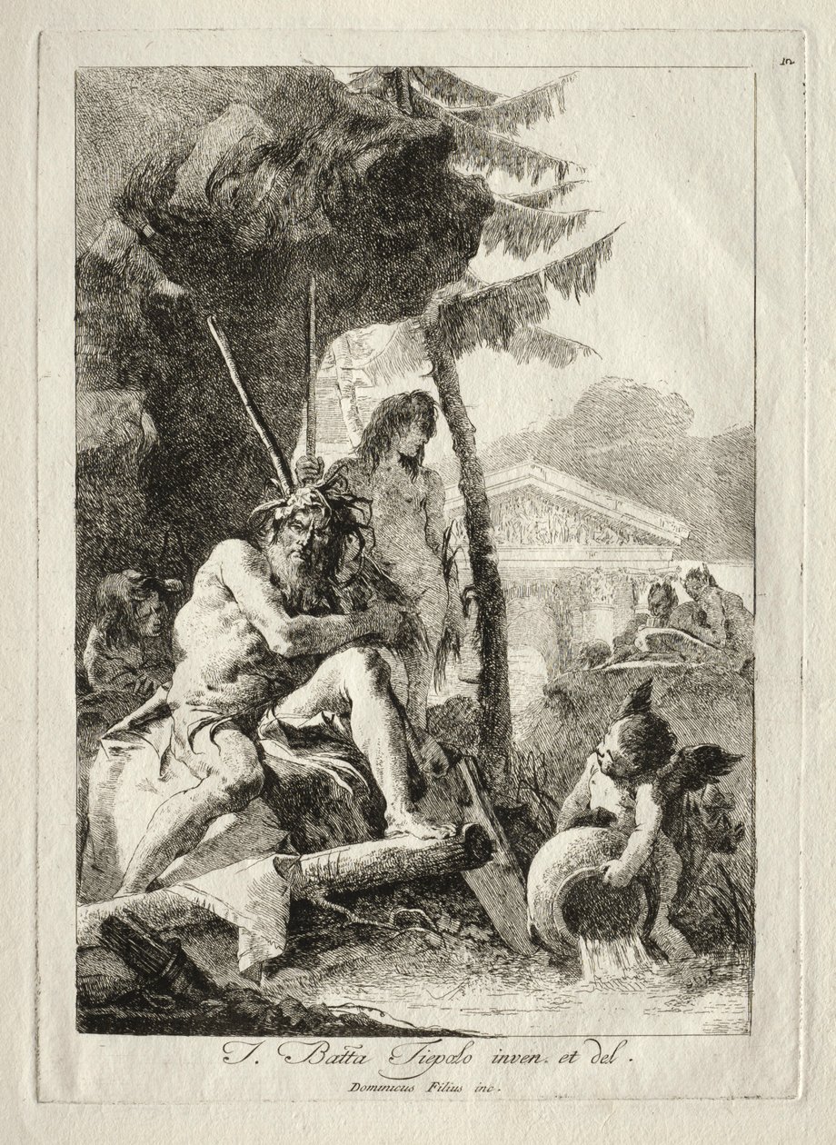 Figury rzeczne. autorstwa Giovanni Domenico Tiepolo