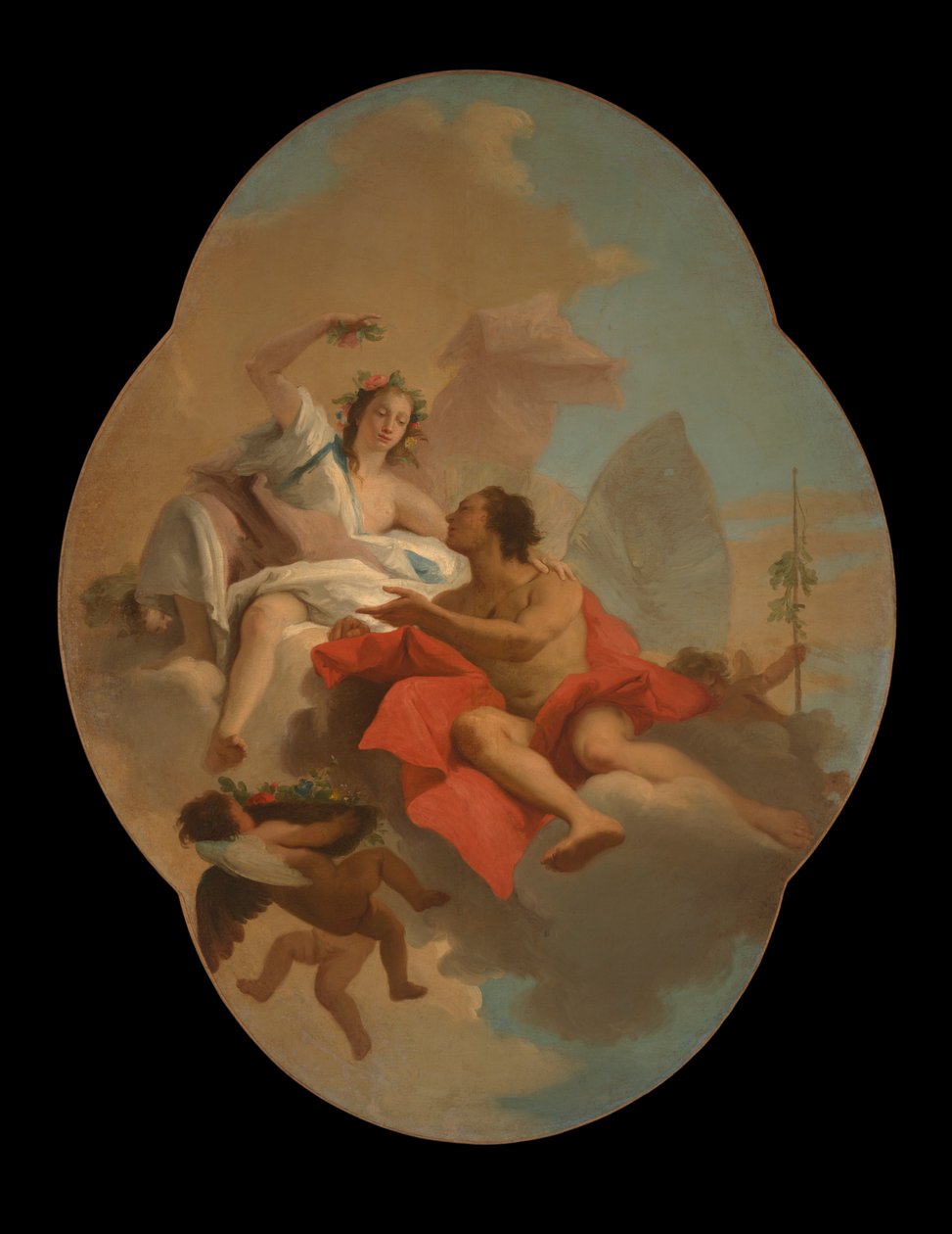Flora i Zefir autorstwa Giovanni Domenico Tiepolo