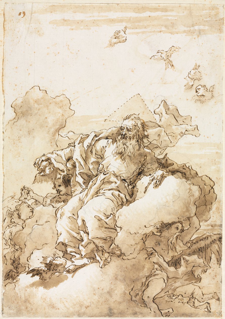 Bóg Ojciec z Symbolem Trójcy autorstwa Giovanni Domenico Tiepolo