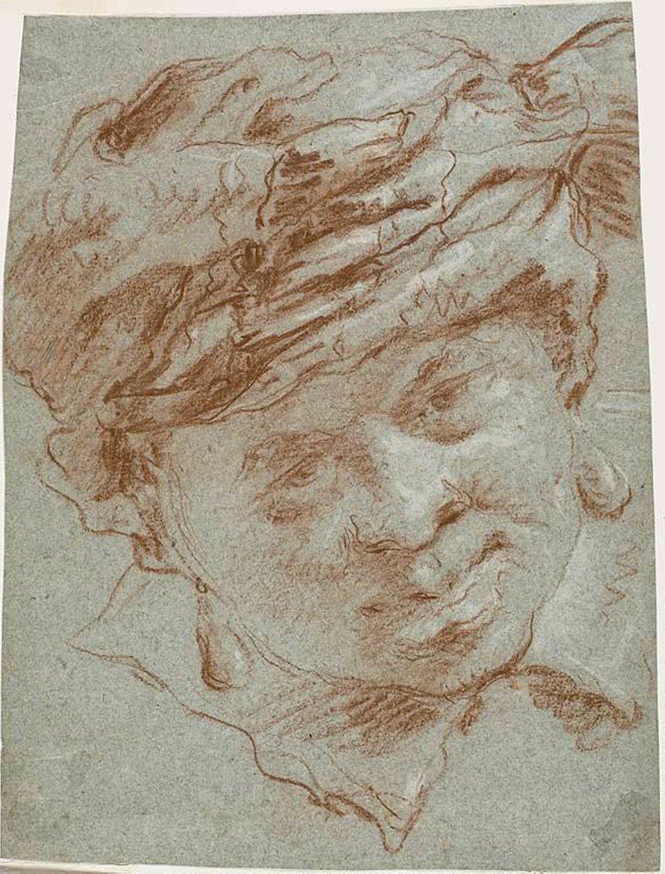 Głowa chłopca w turbanie autorstwa Giovanni Domenico Tiepolo