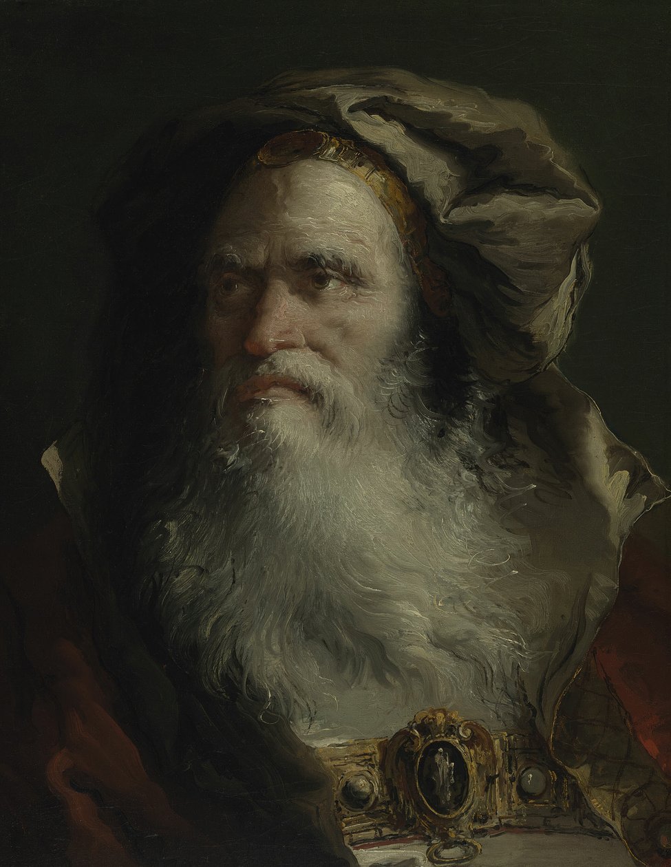 Głowa filozofa, 175864. autorstwa Giovanni Domenico Tiepolo