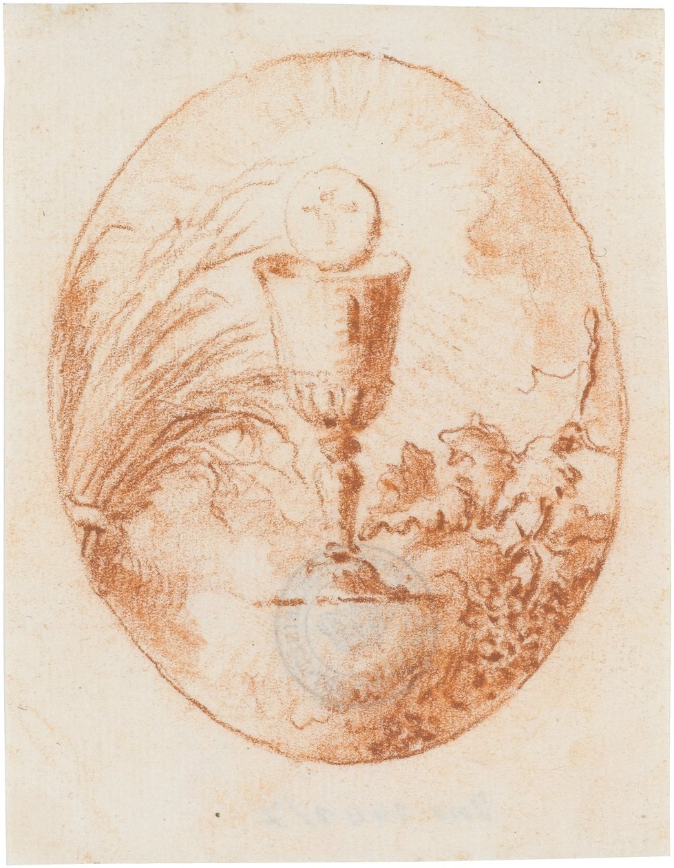 Kelch und Hostie, Brot und Wein autorstwa Giovanni Domenico Tiepolo