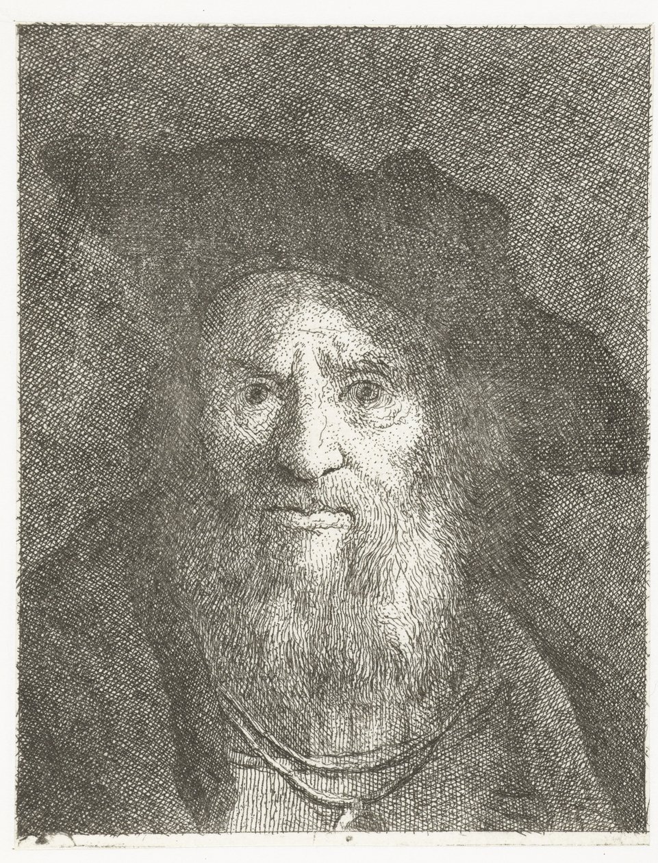 Mężczyzna z beretem Kolekcja głów (tytuł serii) Raccolta di Teste (tytuł serii) autorstwa Giovanni Domenico Tiepolo