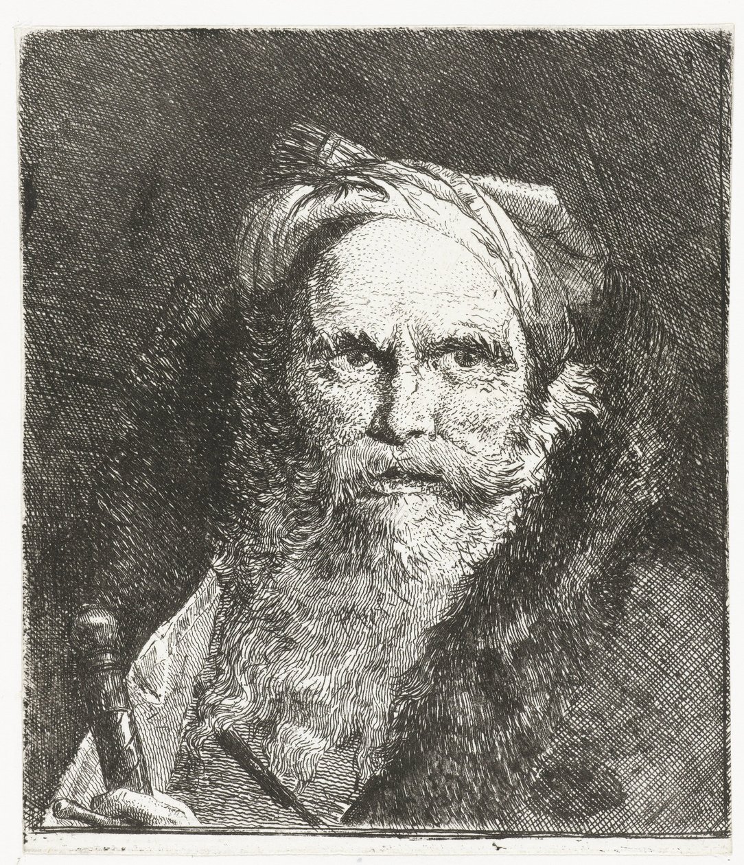 Człowiek z mieczem Kolekcja głów (tytuł serii) Raccolta di Teste (tytuł serii) autorstwa Giovanni Domenico Tiepolo