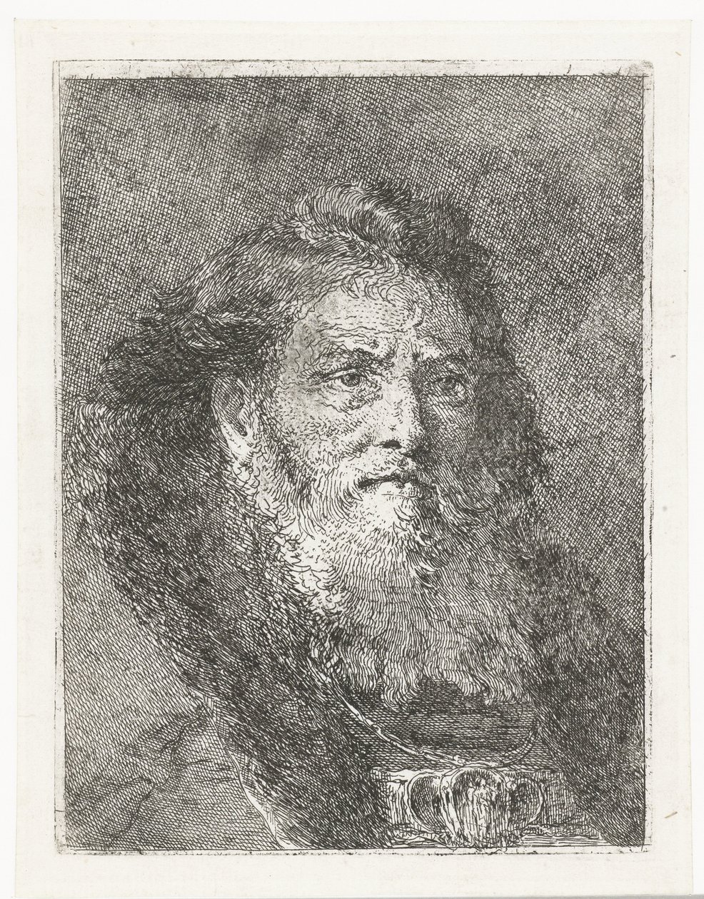Mężczyzna bez nakrycia głowy Kolekcja głów (tytuł serii) Raccolta di Teste (tytuł serii) autorstwa Giovanni Domenico Tiepolo