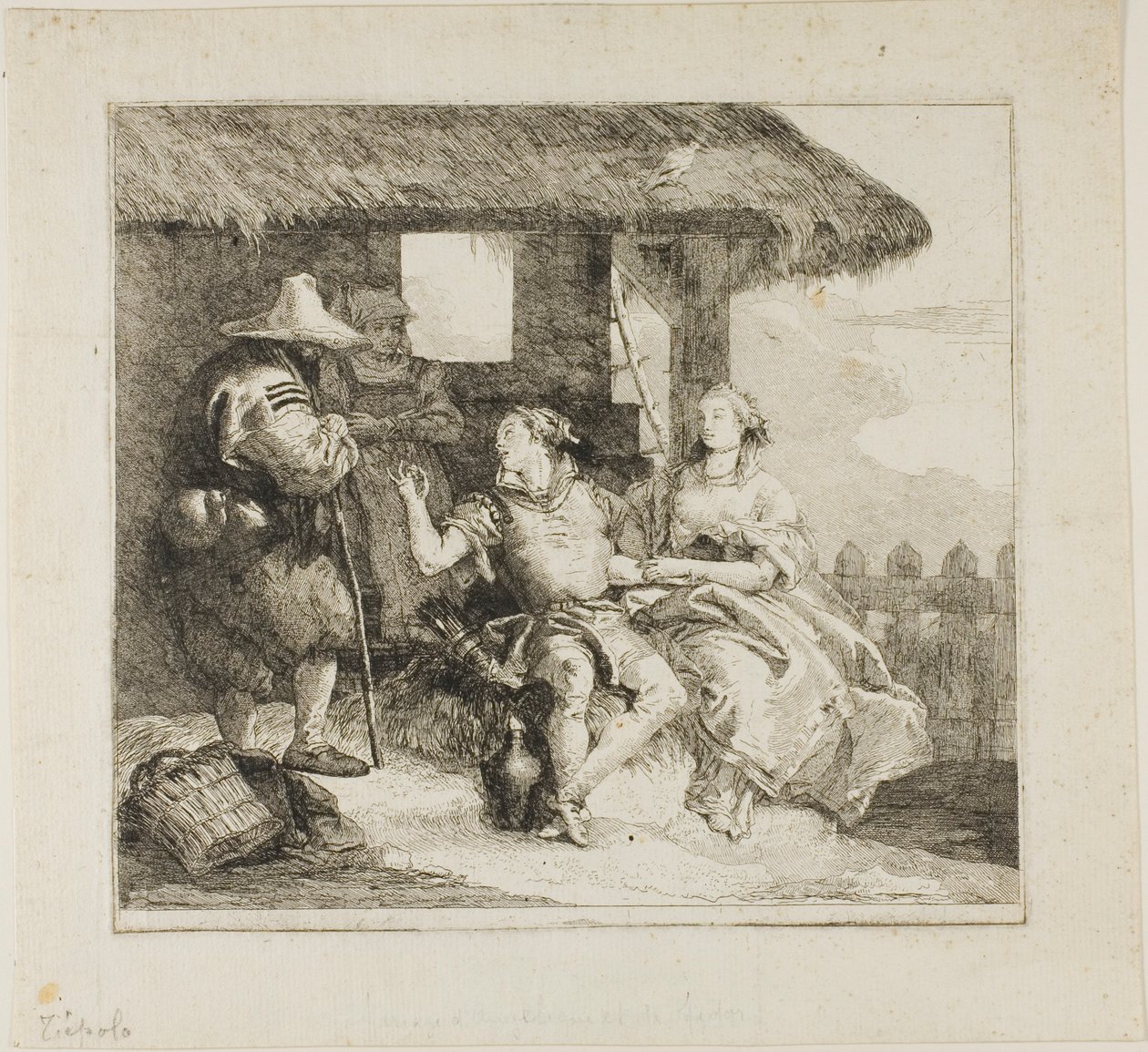 Małżeństwo Angeliki i Medoro autorstwa Giovanni Domenico Tiepolo