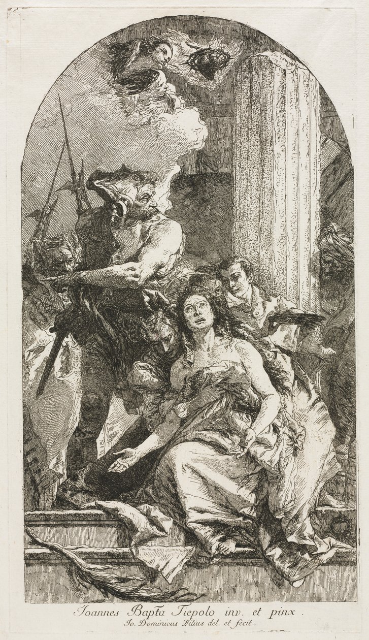 Męczeństwo św. Agaty. autorstwa Giovanni Domenico Tiepolo