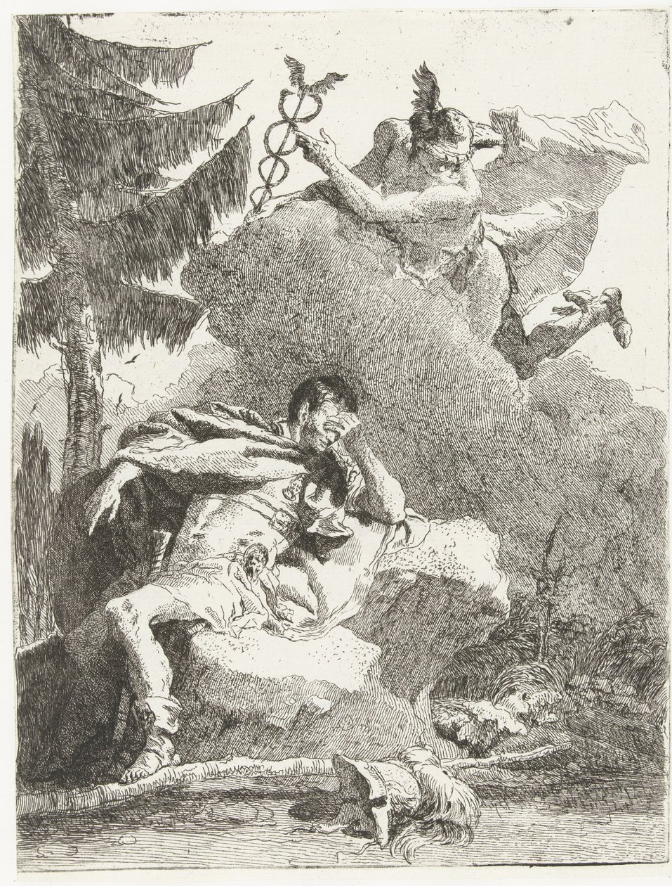Merkury objawia się Eneaszowi we śnie autorstwa Giovanni Domenico Tiepolo