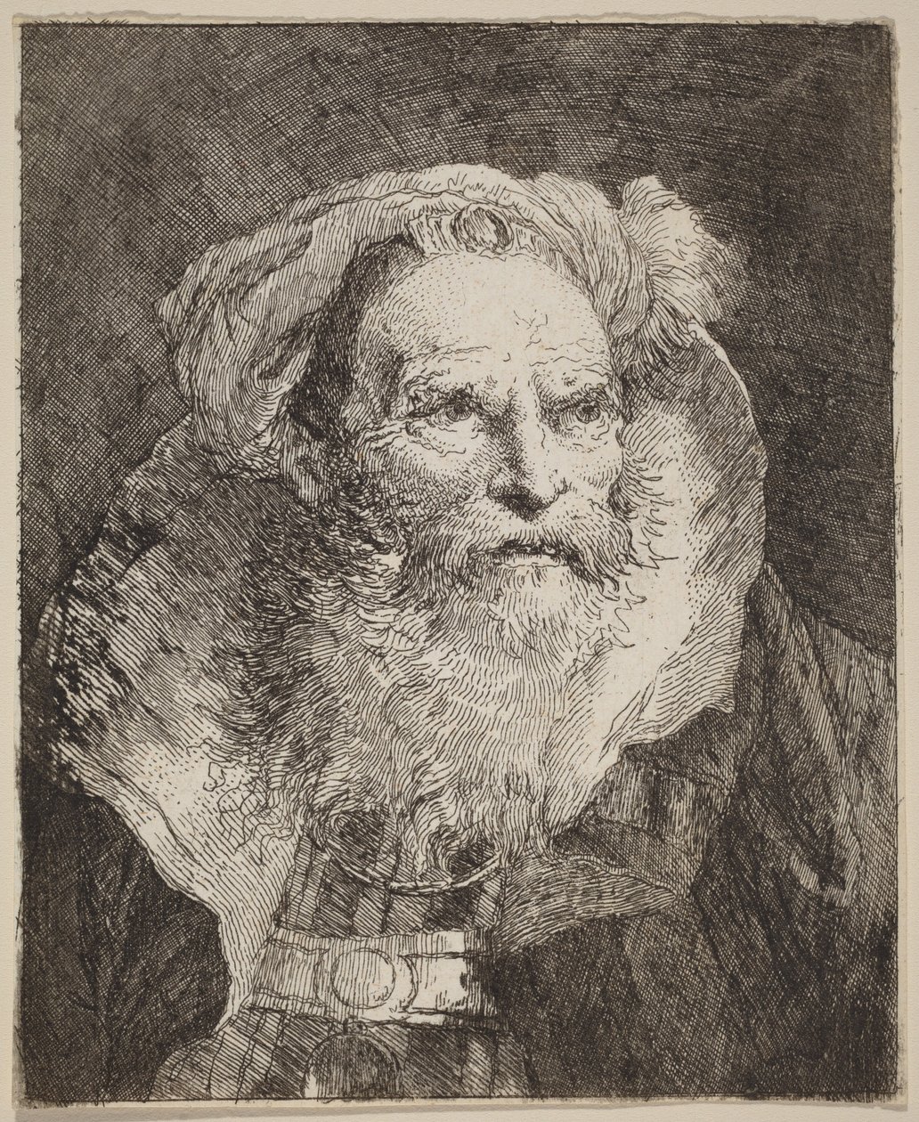 Stary mężczyzna medytujący autorstwa Giovanni Domenico Tiepolo