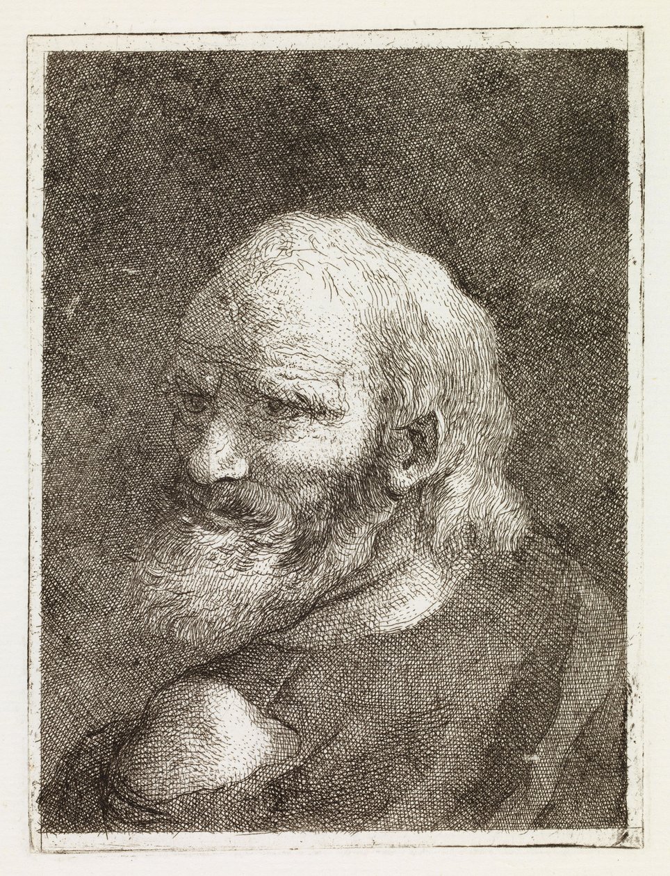 Postacie starca przedstawione od tyłu autorstwa Giovanni Domenico Tiepolo