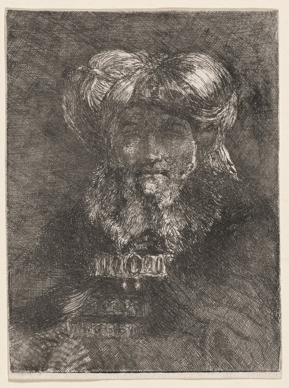 Starzec w stylu Rembrandta autorstwa Giovanni Domenico Tiepolo