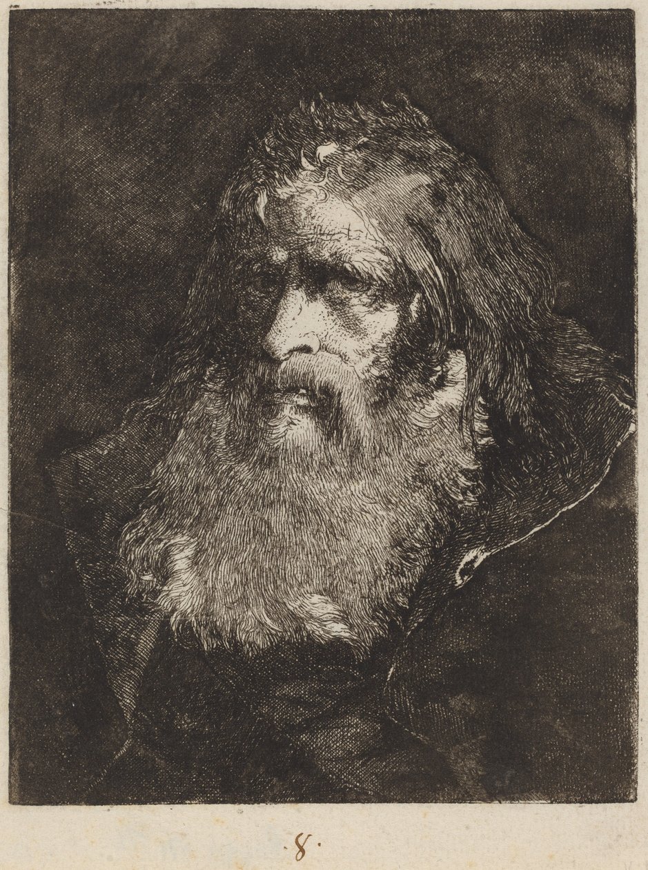 Stary człowiek z gołą głową autorstwa Giovanni Domenico Tiepolo
