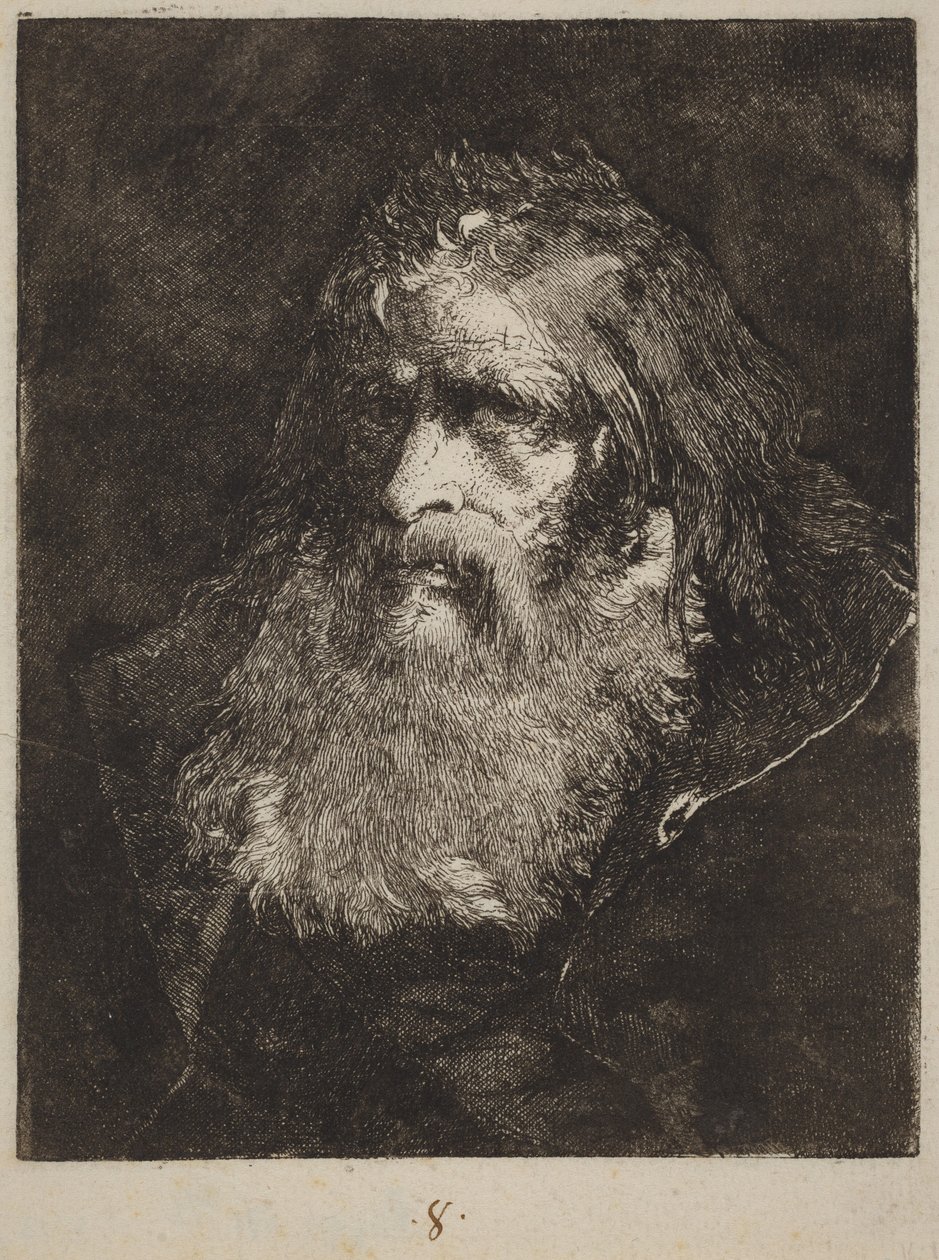 Starzec z odkrytą głową autorstwa Giovanni Domenico Tiepolo