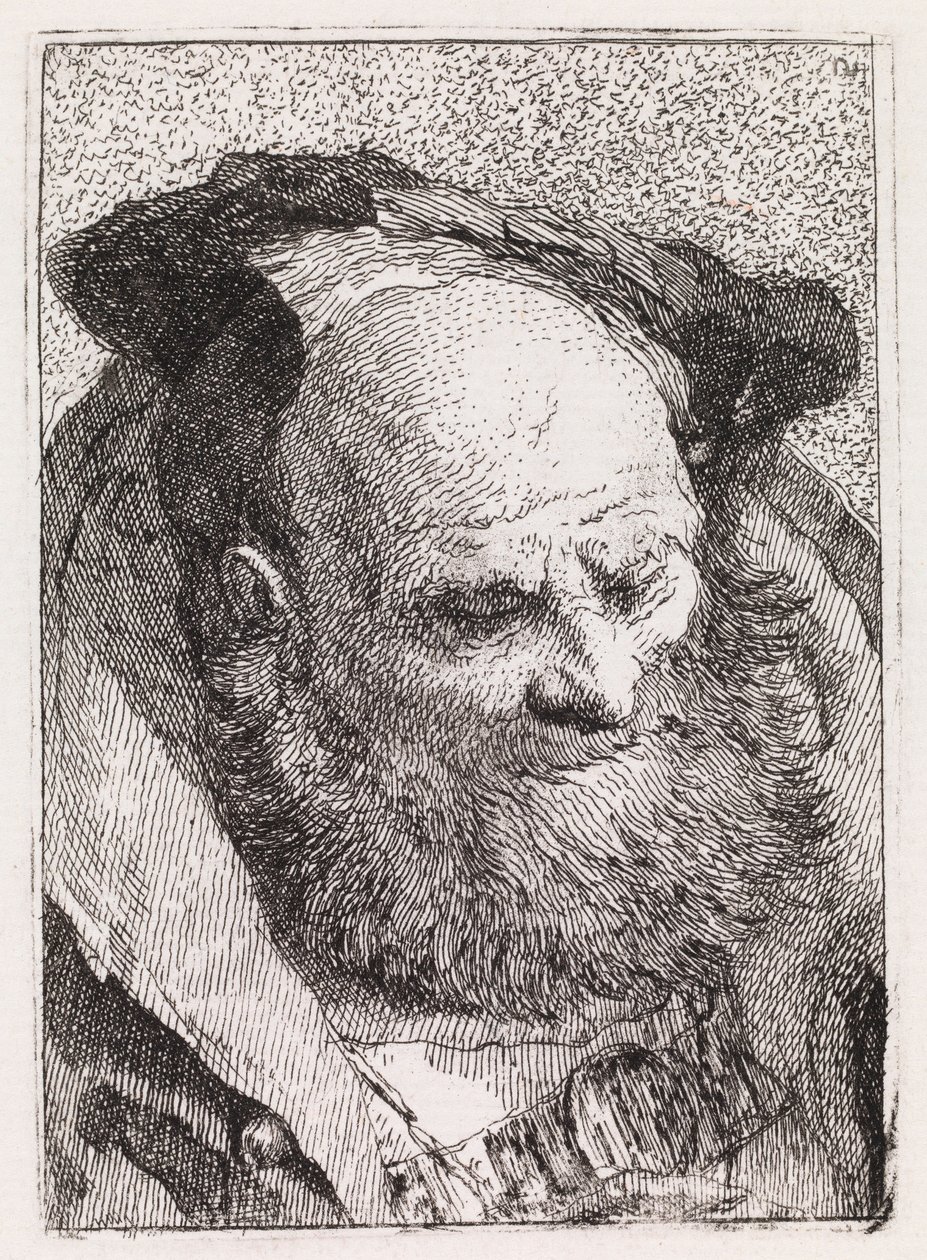 Starzec z brodą autorstwa Giovanni Domenico Tiepolo