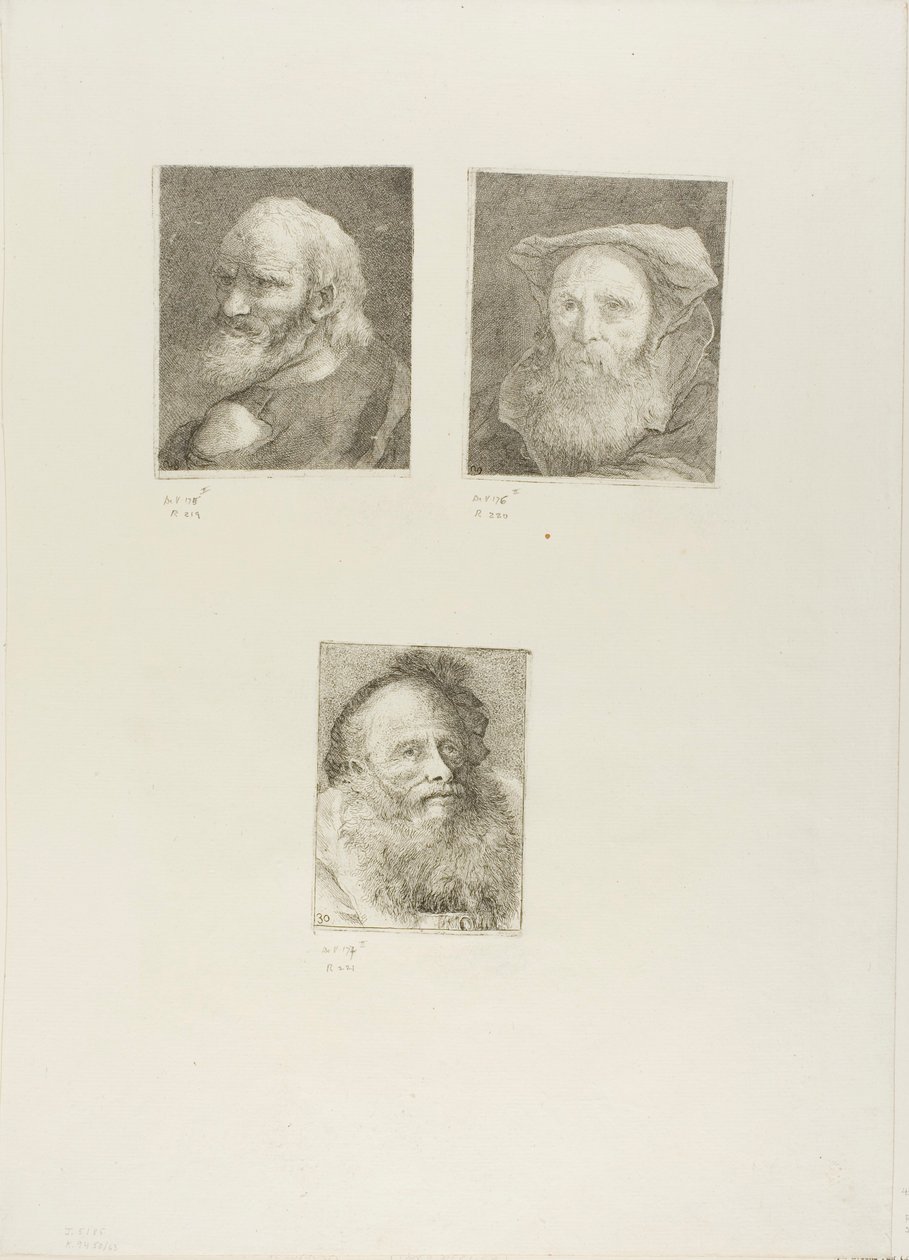 Starzec z brodą, brodaty starzec w kapeluszu, starzec w ozdobnej czapce autorstwa Giovanni Domenico Tiepolo