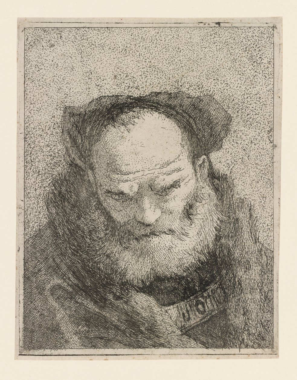 Stary człowiek z brodą, z Raccolta di Teste (Kolekcja głów) autorstwa Giovanni Domenico Tiepolo