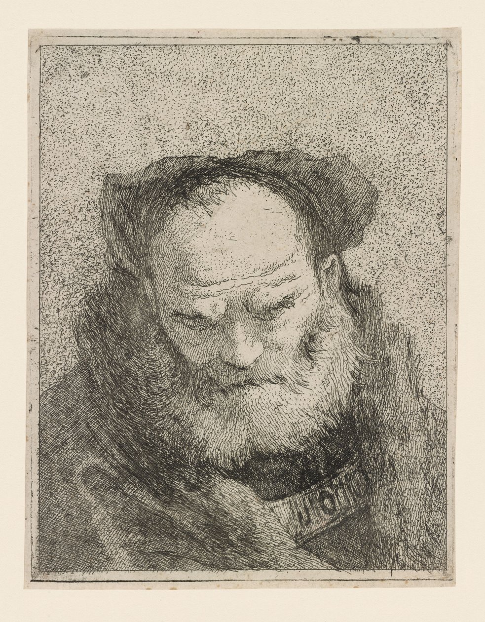 „Starzec z brodą” z cyklu „Raccolta di Teste” („Kolekcja głów”) autorstwa Giovanni Domenico Tiepolo