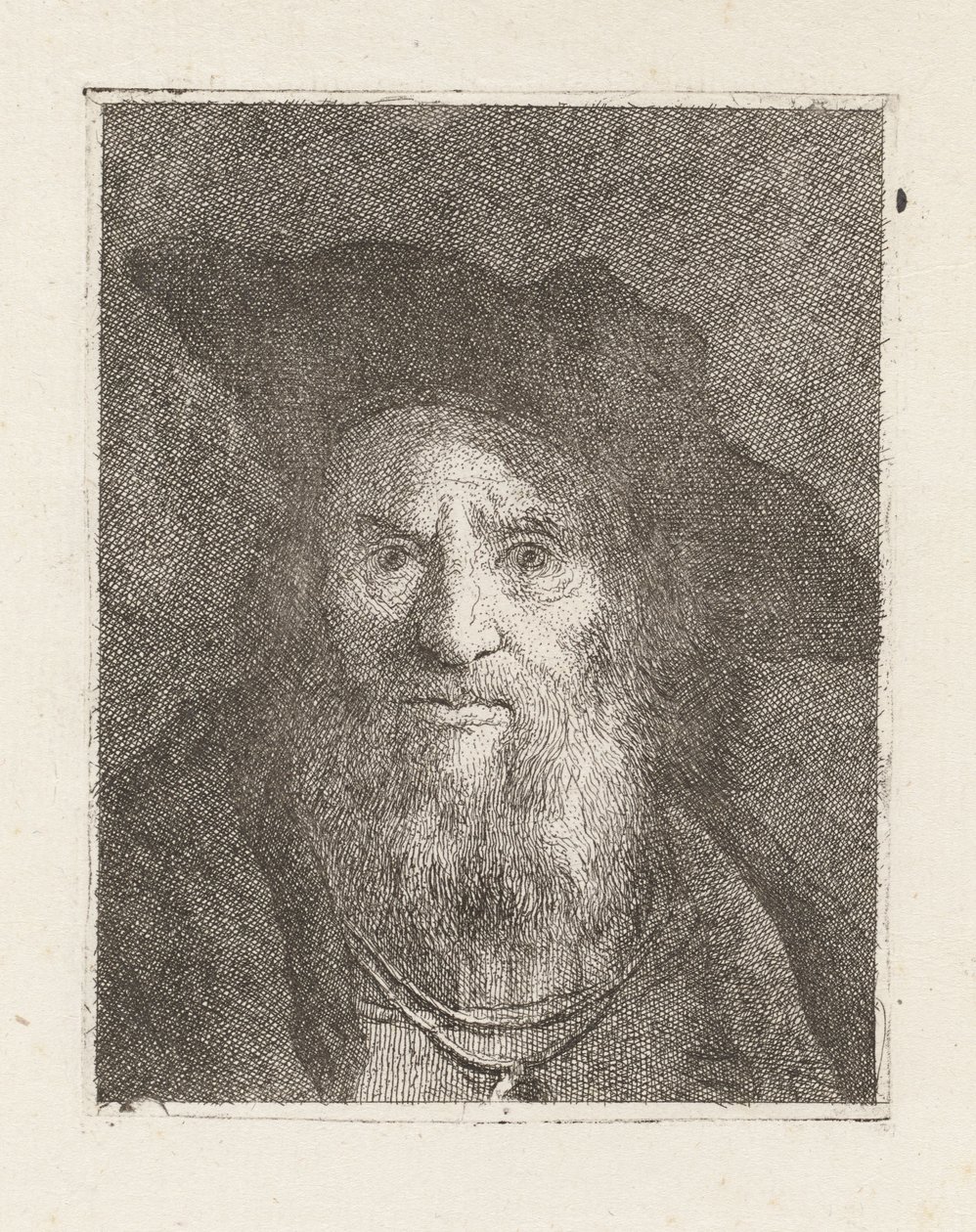 Stary mężczyzna w kapeluszu, z Raccolta di Teste (Kolekcja głów) autorstwa Giovanni Domenico Tiepolo