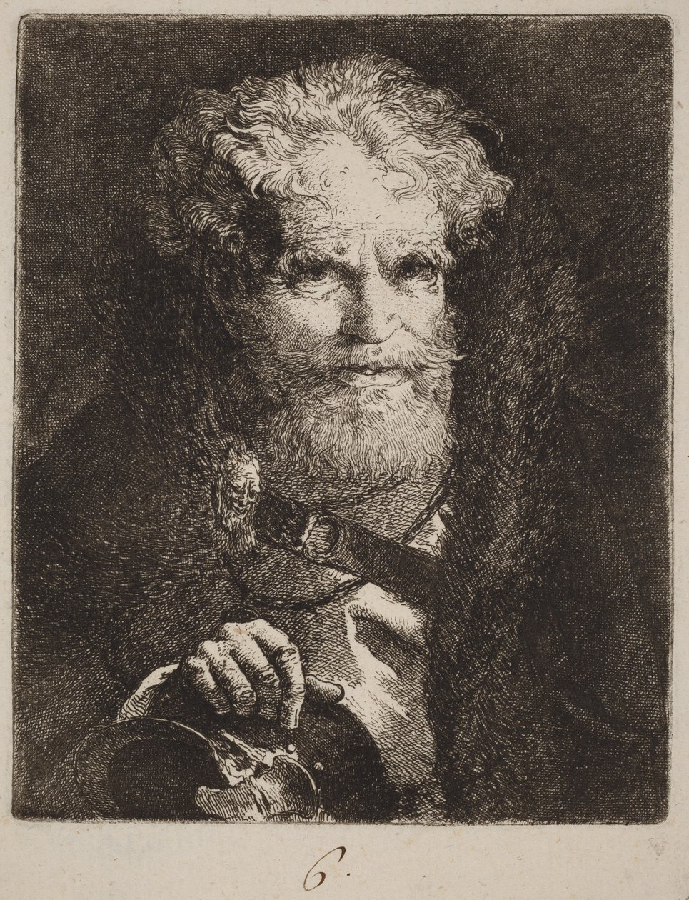 Staruszek w kasku autorstwa Giovanni Domenico Tiepolo