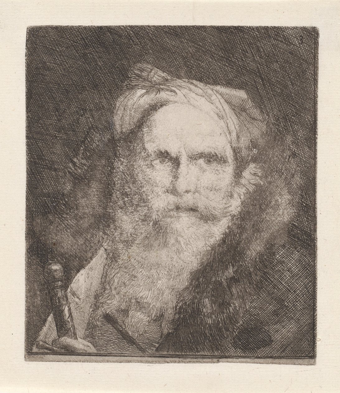 Stary człowiek z mieczem, z Raccolta di Teste (Kolekcja głów) autorstwa Giovanni Domenico Tiepolo