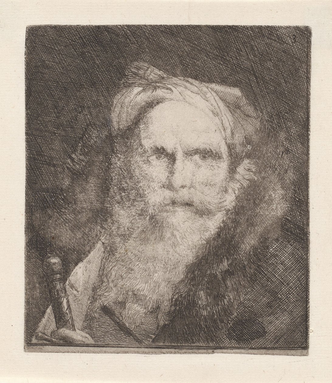Starzec z mieczem, z Raccolta di Teste (Zbiór głów) autorstwa Giovanni Domenico Tiepolo
