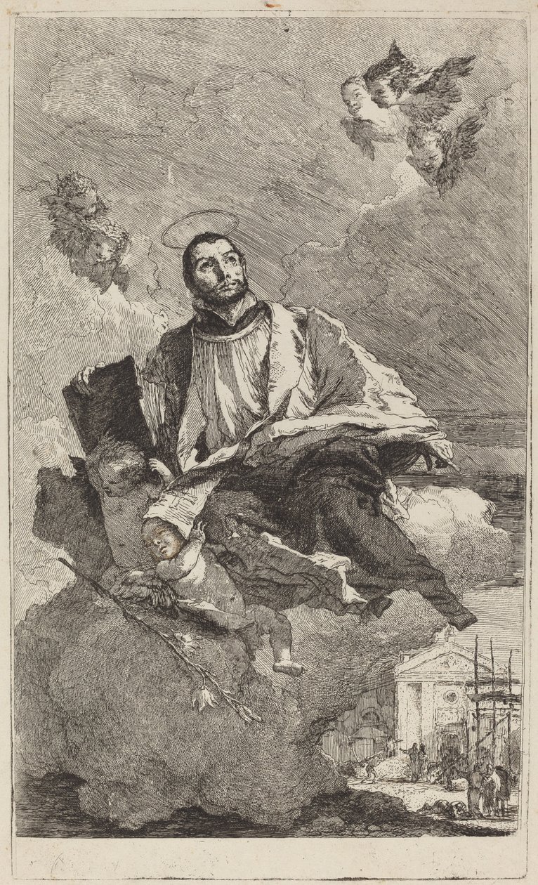 Św. Gaetano z Thiene autorstwa Giovanni Domenico Tiepolo